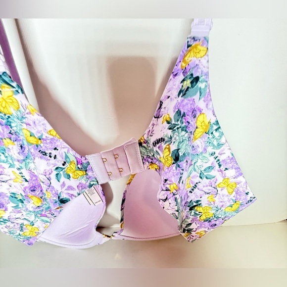 Victoria's Secret PUSH-UP FREEDOM CLOUD PURPLE FLORALS BUTTERFLY - Picture 6 of 8
